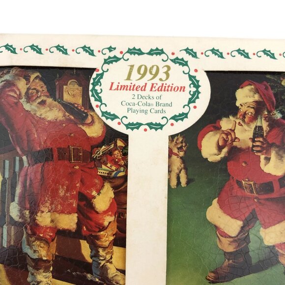 Coco-Cola Playing Cards Christmas Gift Set NIB, Two Decks Coke Brand Cards - Picture 10 of 10